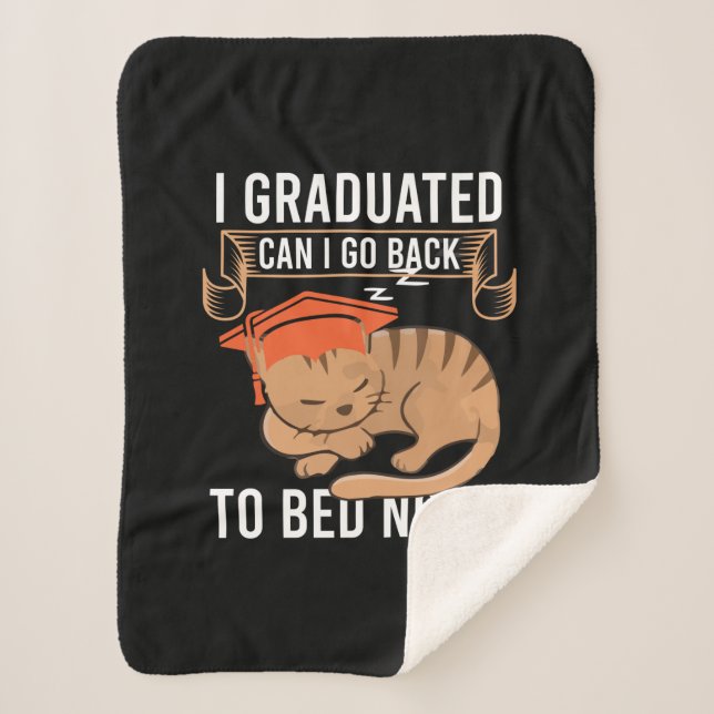 Manta Sherpa Graduation Gift | I Graduated Can I Go Back (Anverso)