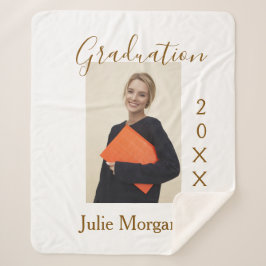 Manta Sherpa Graduation photo brown golden year 20XX namesimple