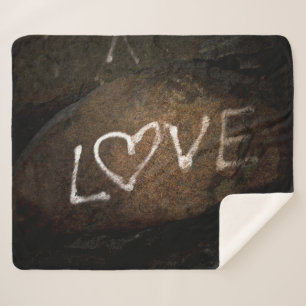 Manta Sherpa Graffiti blanco de amor