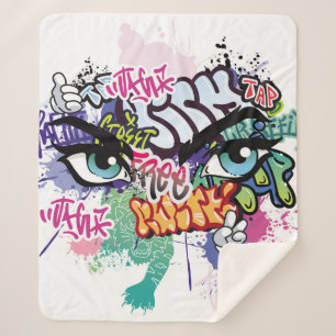 Manta Sherpa Graffiti illustration with street graffiti letters