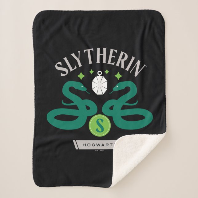 Manta Sherpa Gráfica de bloqueo de serpiente doble SLYTHERIN™ H (Anverso)