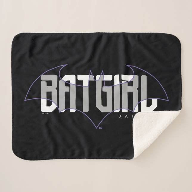Manta Sherpa Gráfica de nombre de alta tecnología de Batgirl (Anverso (horizontal))