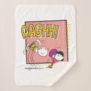 Manta Sherpa Gráfico cómico de Charlie Brown y Lucy