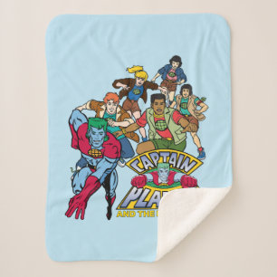 Manta Sherpa Gráfico con el logotipo de Captain Planet y el gru