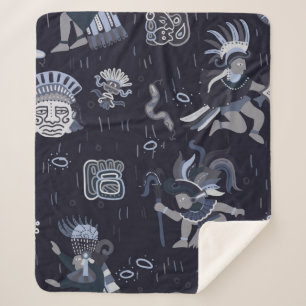 Manta Sherpa Gráfico de diseño incaico