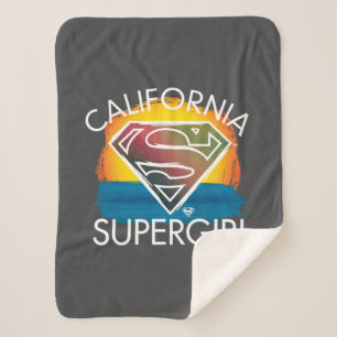 Manta Sherpa Gráfico de Sunset de Supergirl de California