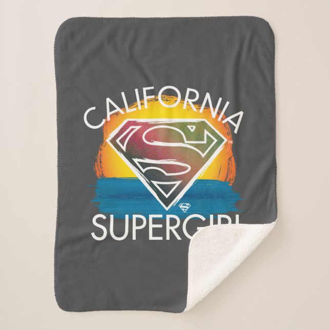 Manta Sherpa Gráfico de Sunset de Supergirl de California (Anverso)