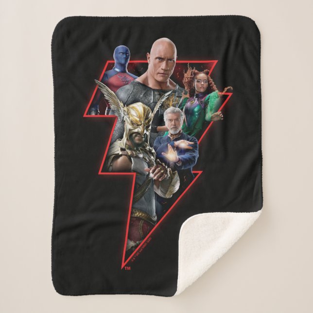Manta Sherpa Gráfico Lightning del grupo Black Adam (Anverso)