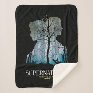 Manta Sherpa Gráfico supernatural del bosque Winchester Bros