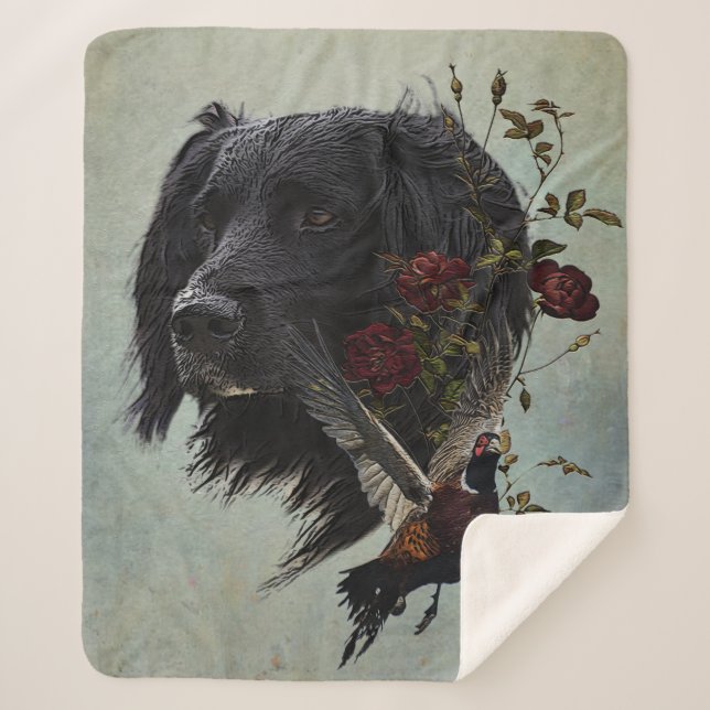 Manta Sherpa Gran Munsterlander con faisán (Anverso)