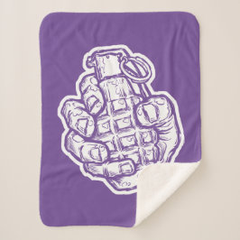 Manta Sherpa Granada De Mano Al Estilo De Los Comics