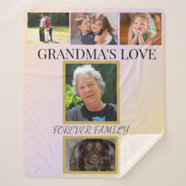 Manta Sherpa Grandma's Love Family & Pet Tribute