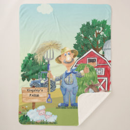 Manta Sherpa Granja personalizada de MacDonald's