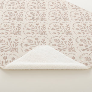 Manta Sherpa Granja rústica nueva Terracota Floral Venera