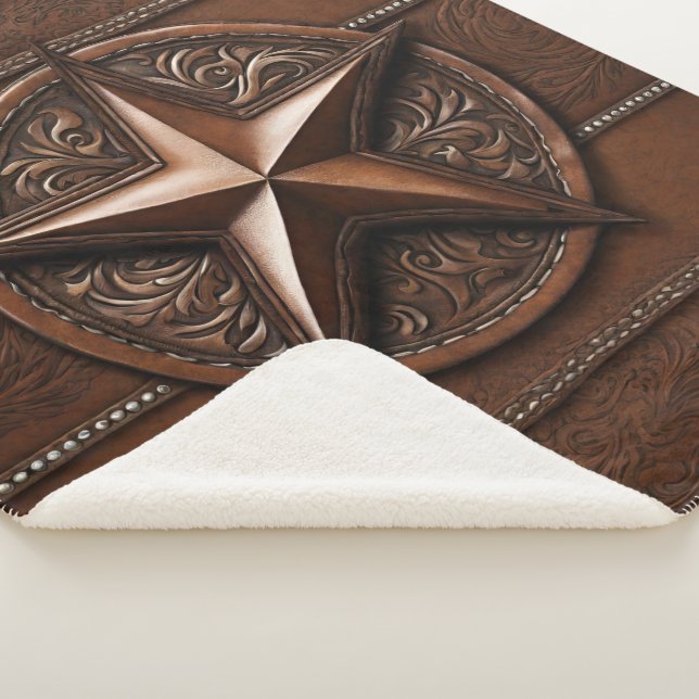 Manta Sherpa Granja rústica Vaquero País Occidental Estrella de (3/4)