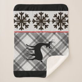 Manta Sherpa Granjero Negro Búfalo Blanco Tapado Deer Snowflake