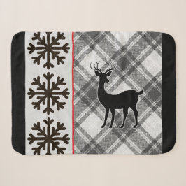 Manta Sherpa Granjero Negro Búfalo Blanco Tapado Deer Snowflake