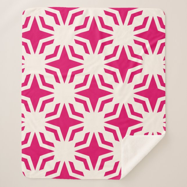 Manta Sherpa Grapado unitario ornamental abstracto vintage (Anverso)