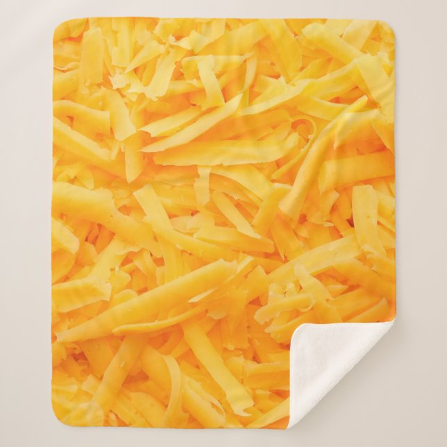 Manta Sherpa grated cheddar cheese top view (Anverso)