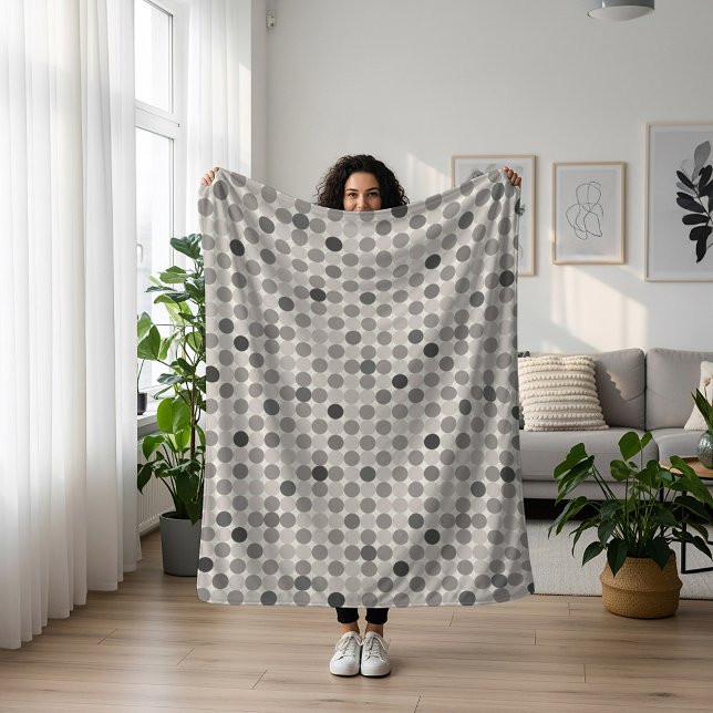 Manta Sherpa Gray Connected Circles Modern Decor Blanket (Subido por el creador)