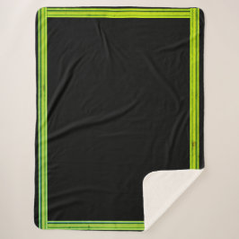 Manta Sherpa Green and Black Blanket 60"x 80"