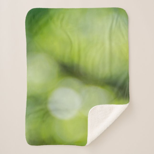 Manta Sherpa Green and yellow light bokeh (Anverso)