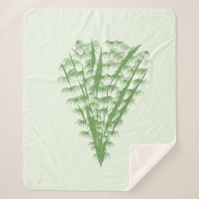 Manta Sherpa Green plant in the shape of a bouquet. (Anverso)