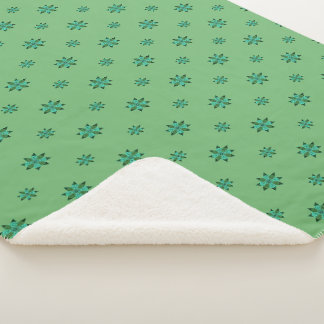 Manta Sherpa Green Star Sherpa Blanket