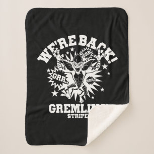 Manta Sherpa Gremlins Stripe Estamos de vuelta