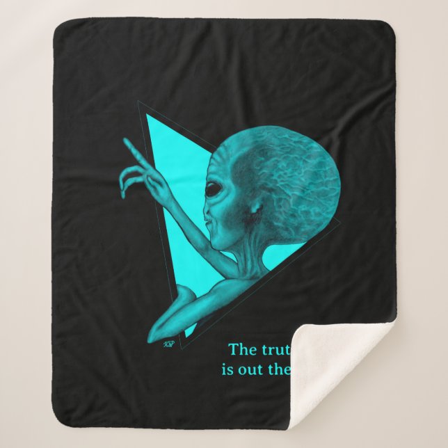 Manta Sherpa Grey Alien, la verdad está ahí fuera (Anverso)