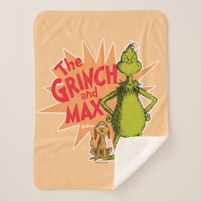 Manta Sherpa Grinch | Grinch & Max Estallido de estrellas (Anverso)