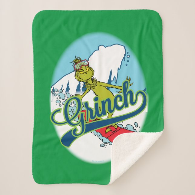 Manta Sherpa Grinch Snowboarding (Anverso)