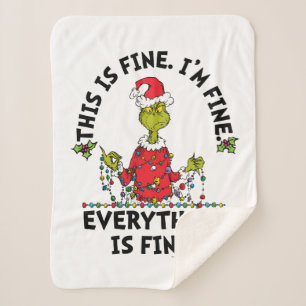 Manta Sherpa Grinch   Todo está bien