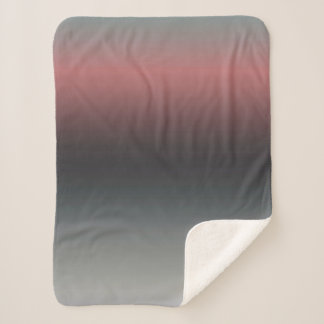 Manta Sherpa Gris, rosa, gradiente negro, Ombre.