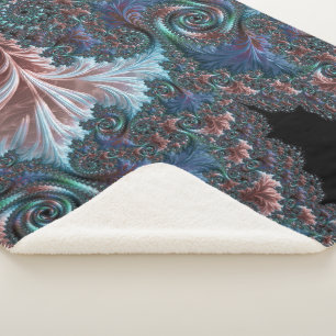 Manta Sherpa Groovy Colorful Boho Hippie Mandelbrot Arte Fracta