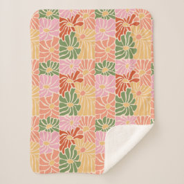 Manta Sherpa Groovy Floral Retro 