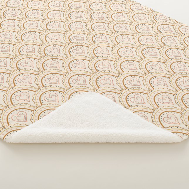 Manta Sherpa Groovy Retro Flowers Pattern  (3/4)