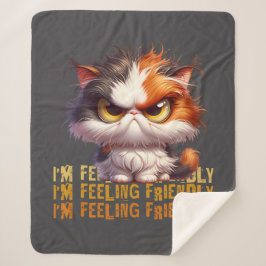 Manta Sherpa Grumpy Calico Cat y graciosa cita