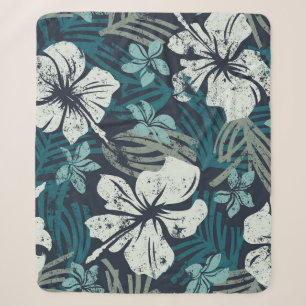 Manta Sherpa Grunge Hibiscus, Papel de escritorio tropical flor