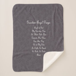 Manta Sherpa Guardian Angel Prayer Charcoal Gray