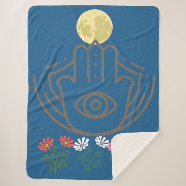 Manta Sherpa "Guardian Moon: Customizable Protection Blanket" (Anverso)