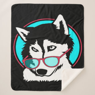 Manta Sherpa Guay Husky Alaskan Vestido Amantes De Gafas