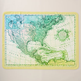 Manta Sherpa Guay Vintage Geography New World Map