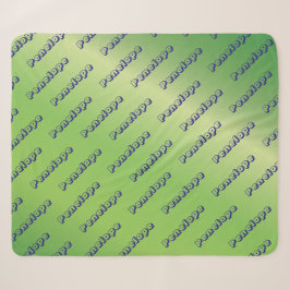 Manta Sherpa Guión de Personalizado de color de nombre verde li