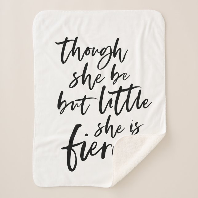 Manta Sherpa Guión De Pincel Poco Pero Fierce William Shakespea (Anverso)