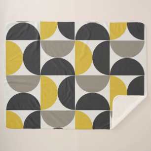 Manta Sherpa Gunmetal turco moderno de mediados del siglo