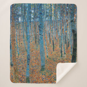 Manta Sherpa Gustav Klimt Beech Tree Forest Grove