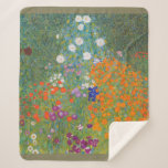 Manta Sherpa Gustav Klimt Flor Jardín Naturaleza<br><div class="desc">Un bonito cuadro del jardín,  un cuadro clásico de Gustav Klimt,  llamado Cottage Garden,  o Bauergarten,  1907,  que se encuentra cerca de un jardín de flores,  un cuadro de flores de colores.</div>