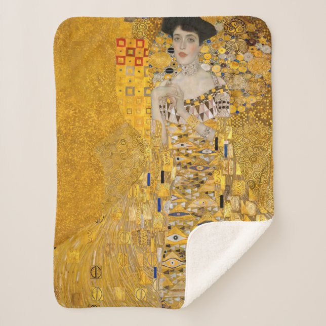 Manta Sherpa Gustav Klimt - Retrato de Adele Bloch-Bauer I (Anverso)