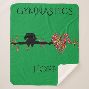 Manta Sherpa Gymnastics sherpa blanket con nombre personalizado